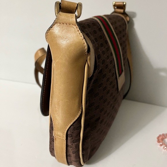 Gucci Microguccisima Sherryline Authentic GG Canvas and leather Crossbody Bag - Picture 10 of 16